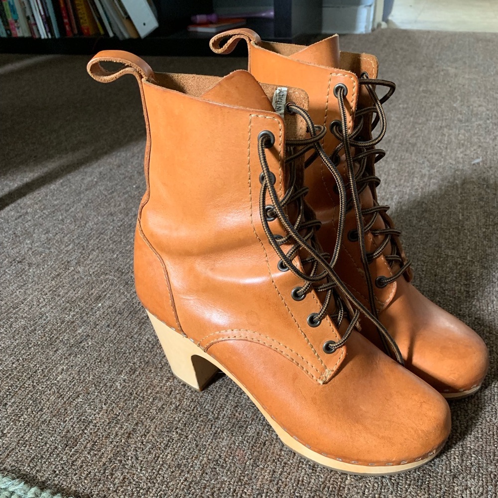 Heeled Lace Up Jodhpurs by Swedish Hasbeens